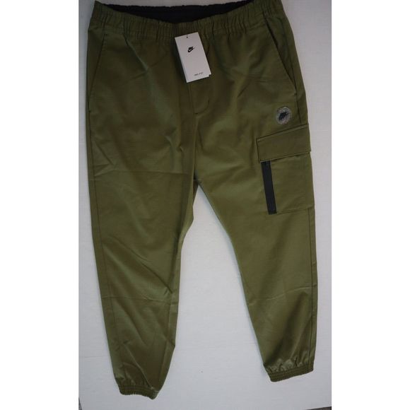 Nike FB2191 378 Mens Sz XL Olive Green Sports Utility SPU Woven Jogger Pants $85 - Picture 1 of 12